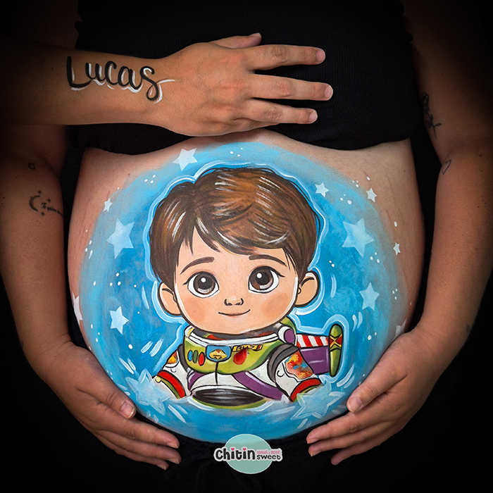 bellypainting-toystorie-buzz-ligth-year-embarazada-embarazo-elda