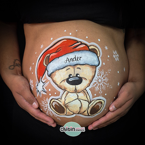 bellypainting-navidad-oso-embarazada-ecografia
