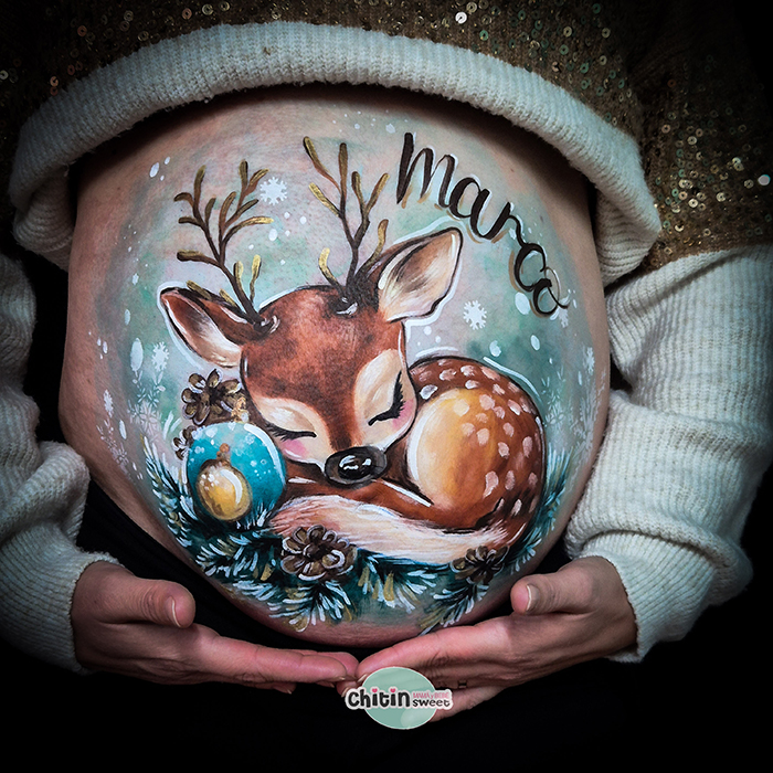 bellypainting-ciervo-navidad-embarazada-dibujo-embarazo