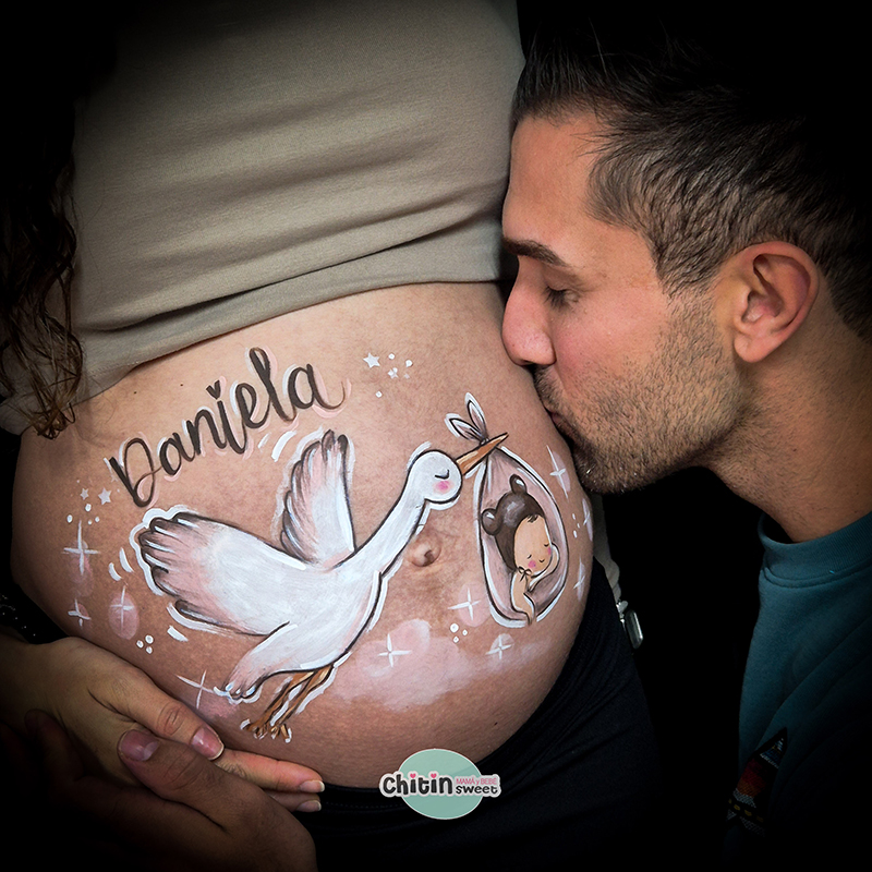 bellypainting-elda-embarazada-cigüeña-alicante