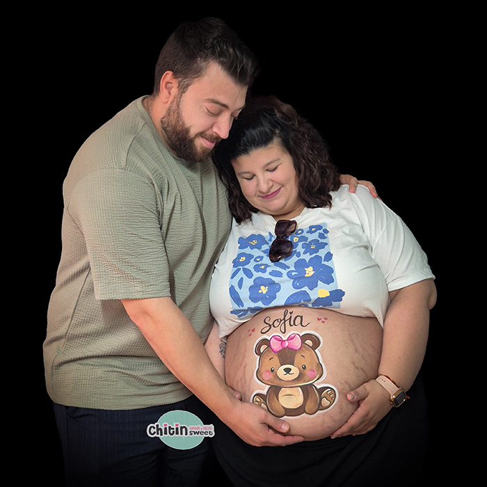 bellypainting-elda-embarazada-ecografia