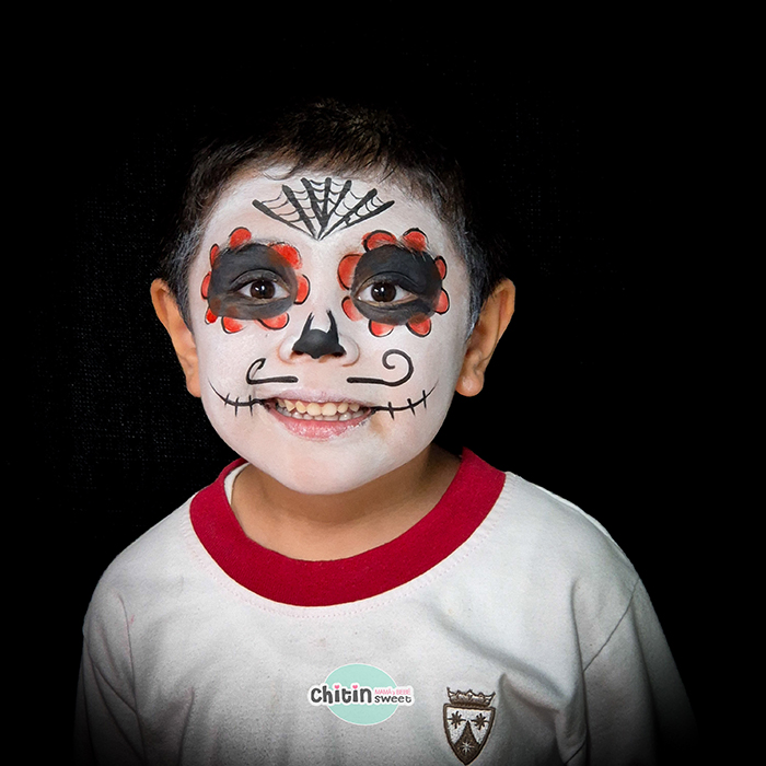 halloween-catrina-niño-maquillaje