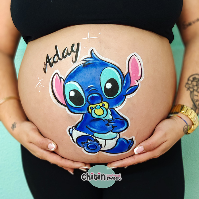 bellypainting-babyshower-stitch-pintura-embarazada-elda-monovar