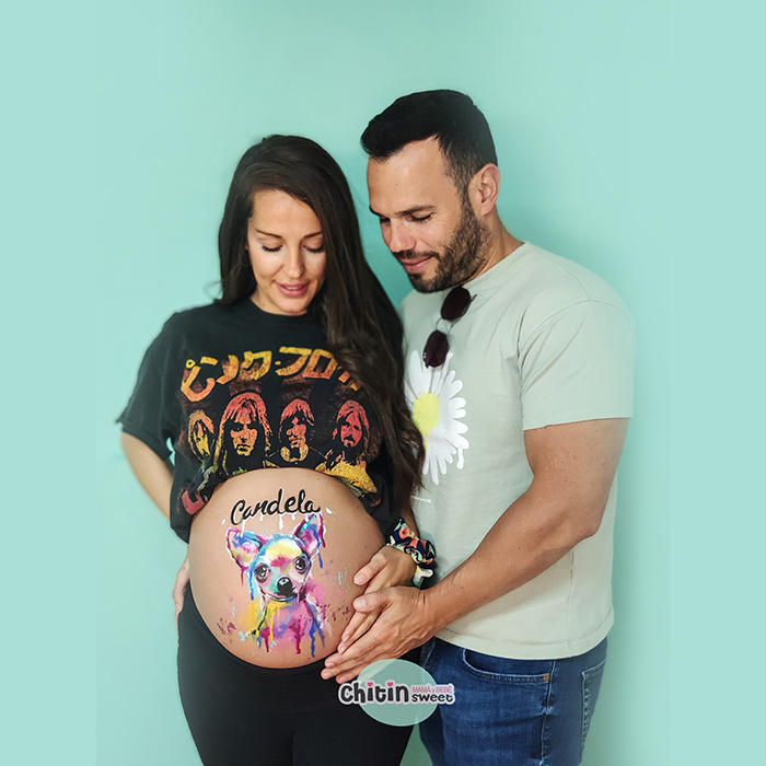 bellypainting-embarazada-chihuahua