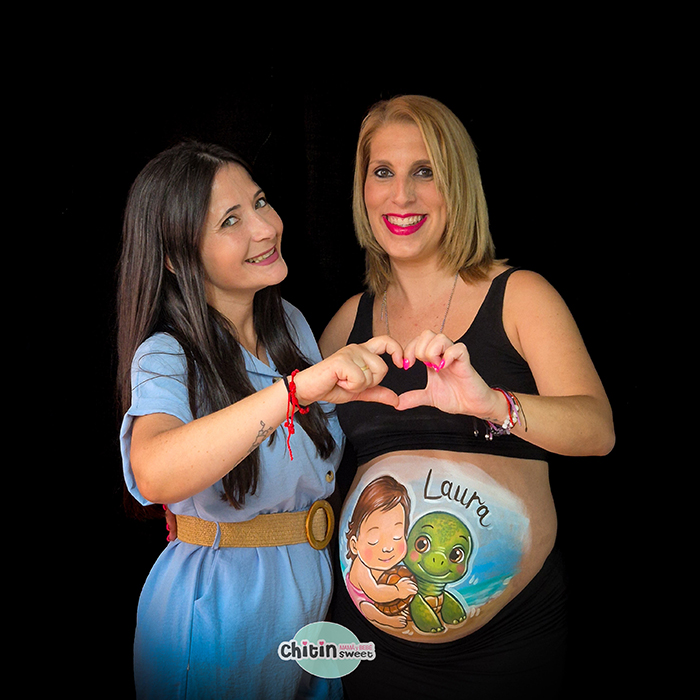 bellypainting-tortuga-embarazada-ecografia-bebé-elda-alicante-fotografia