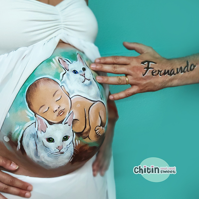 bellypainting-babypainting-gatitos-bebe